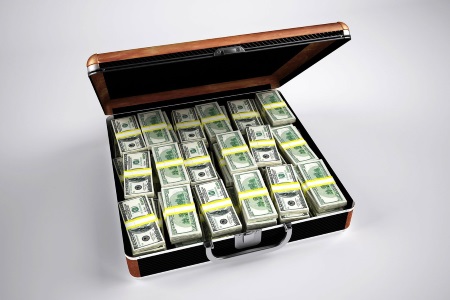 suitcase of money